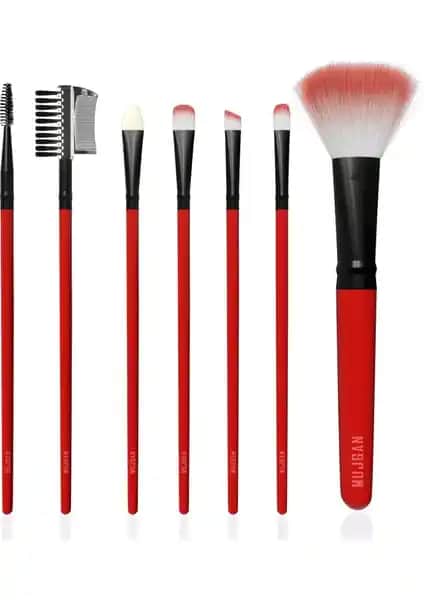 Müjgan 7'li Poşetli Makyaj Fırça Seti: Pratik ve Şık Taşınabilir Makyaj Aksesuarları