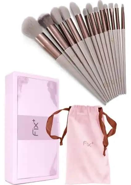 Mujgan Fix 13'lü Pembe Makaj Fırça Seti Profesyonel ve Kullanıcı Dostu Tasarım