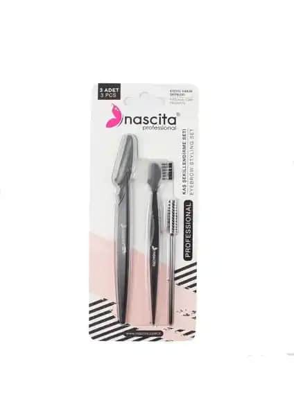Nascita Kaş Şekillendirme Seti 3'lü Profesyonel ve Pratik Kullanım İçin Uygun