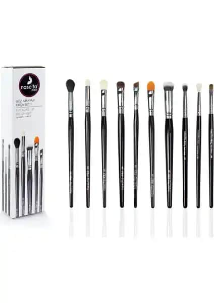 Nascita Nascıta 10 Lu Göz Makyaj Fırça Seti Profesyonel ve Amatör Kullanıcılar İçin Uygun