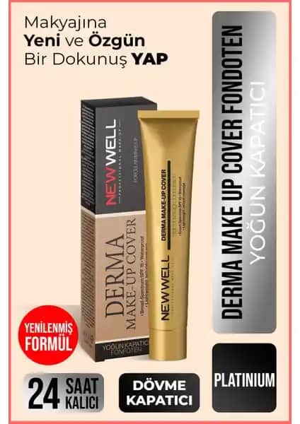 New Well Derma Makeup Cover Yoğun Kapatıcı Fondöten 05 Platinium - Cilt Kusurlarını Gizleyip Doğal Görünüm Sağlar