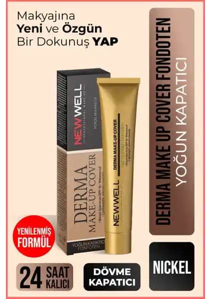 New Well Derma Makeup Cover Yoğun Kapatıcı Fondöten Cilt Kusurlarını Gizleyen Profesyonel Makyaj Ürünü