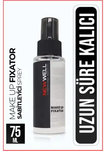 New Well Make Up Fıxator 75 ml Uzun Süre Dayanıklı ve Taze Görünüm Sağlayan Sabitleyici Sprey