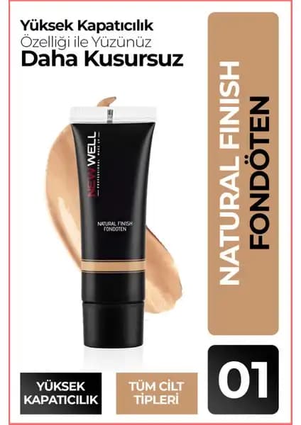 New Well Naturel Finish Fondöten No 01: Yüksek Kapatıcı ve SPF Koruma Özellikleri