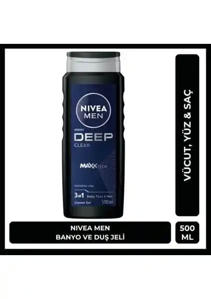 Nivea MEN Deep Dimension Erkek Duş Jeli: Derinlemesine Temizlik ve Ferahlık Sağlayan Günlük Bakım Ürünü