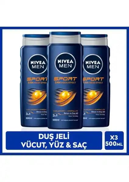 Nivea Men Erkek Canlandırıcı Banyo ve Duş Jeli Spor Sonrası Ferahlatıcı Etkiyle