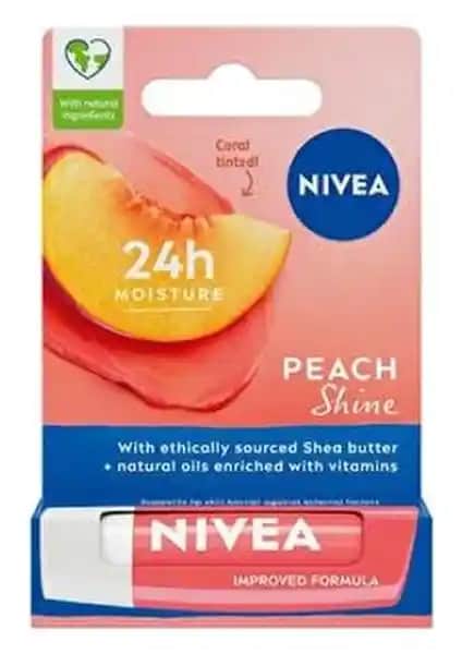 Nivea Peach Shine Dudak Bakım Kremi: Doğal Parlaklık ve Nemlendirme Sağlayan Ürün
