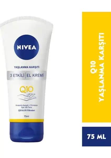 Nivea Q10 3 Etkili El Kremi: Yoğun Nem ve Yaşlanma Karşıtı Bakım Özellikleri
