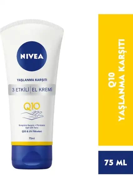 Nivea Q10 3 Etkili El Kremi: Yoğun Nem ve Yaşlanma Karşıtı Bakım Özellikleri