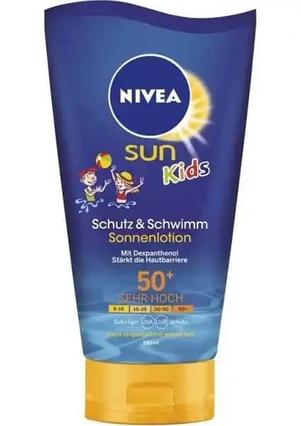 Nivea Sun Kids Güneş Koruyucu Süt SPF50+ 150 ml - Çocuklar İçin Güvenli Güneş Koruma Kremi