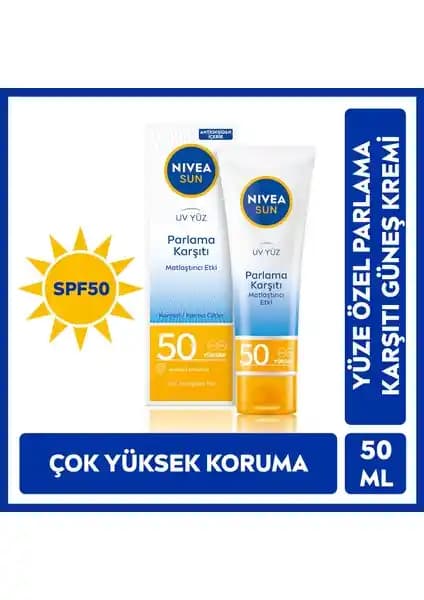 Nivea Sun SPF50 Parlama Karşıtı ve Matlaştırıcı Yüz Güneş Koruyucu Kremi Detaylı İnceleme