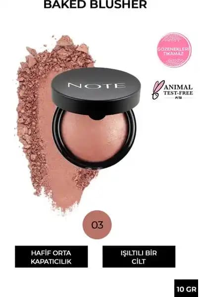 Note Cosmetics Baked Blusher ile Doğal ve Işıltılı Makyaj için En İyi Seçenek