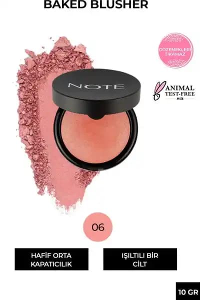Note Cosmetics Baked Blusher Işıltılı ve Canlı Görünüm Sağlayan Kozmetik Ürünü