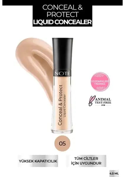 Note Cosmetics Conceal & Protect Concealer Likit Göz Altı Kapatıcısı 05 Soft Ivory
