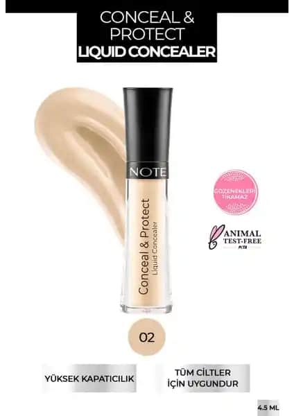 Note Cosmetics Conceal & Protect Likit Göz Altı Kapatıcısı Yüksek Kapatıcılık ve Doğal Parlaklık Sağlar