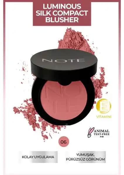 Note Cosmetics Luminous Silk Compact Blusher: Doğal ve Sağlıklı Görünüm İçin Uygun Allık