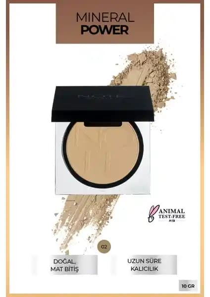 Note Cosmetics Mineral Powder 02 Orta Açık Ton Mat Yüz Pudrası Doğal ve Hafif Makyaj için