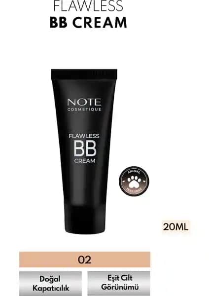 Note Flawless BB Cream 02 Doğal Kapatıcı BB Krem: Günlük Kullanım İçin Hafif ve Doğal Makyaj Çözümü