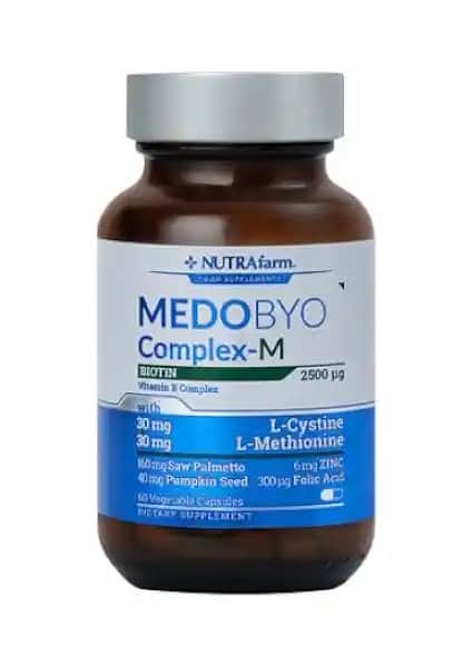 Nutrafarm Medobiocomplex-E 60 Kapsül Biotin Şampuan ile Saç Sağlığını Güçlendiren Takviye Ürünü