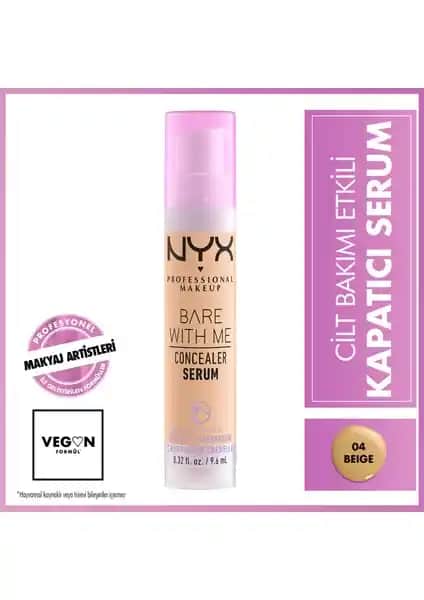 NYX Bare With Me Kapatıcı Serum 04 Beige: Doğal ve Hipoalerjenik Makyaj Çözümü