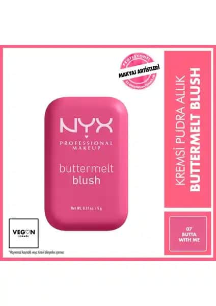 NYX Buttermelt Blush: Kremsi Formülü ve Uzun Süre Kalıcılığıyla Doğal Görünüm
