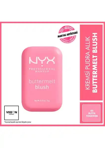 NYX Buttermelt Blush Kremsi Pudra Allık İncelemesi ve Renk Seçenekleri
