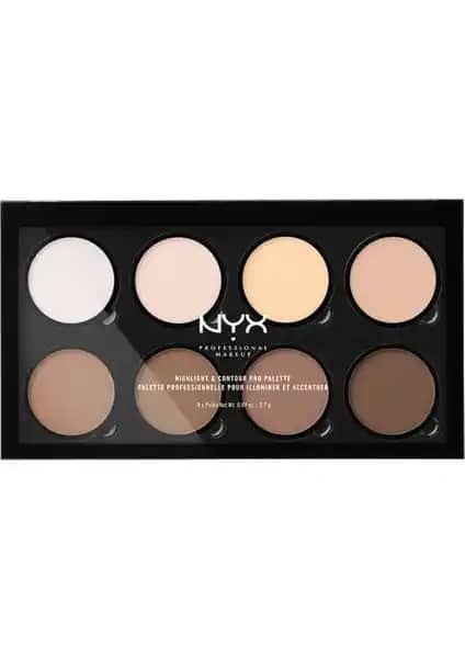 NYX Profesyonel Makyaj Highlight & Contour Paleti: Yüz Hatlarınızı Vurgulayan Vegan Formüllü Makyaj Seti