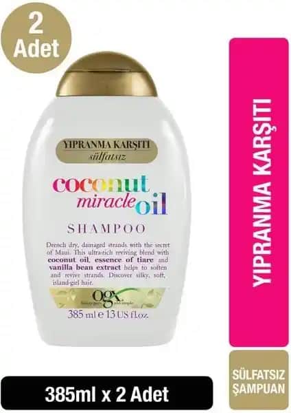 Ogx Coconut Miracle Oil Sülfatsız Şampuan ile Saçlarınızda Doğal Bakım ve Onarım