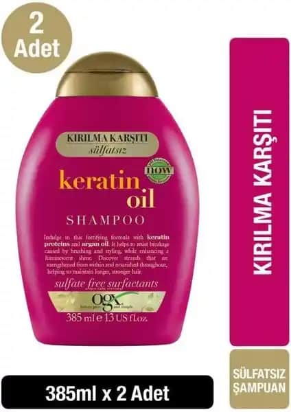 OGX Kırılma Karşıtı Keratin Oil Sülfatsız Şampuan Saç Güçlendirme ve Parlaklık Sağlar