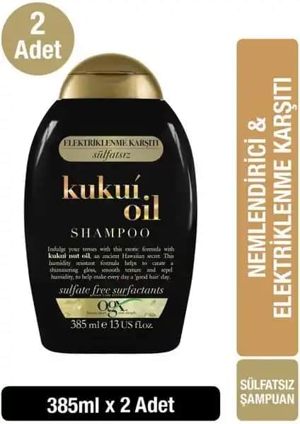 OGX Kukui Yağlı Elektriklenme Karşıtı Sülfatsız Şampuan Doğal ve Etkili Saç Bakımı
