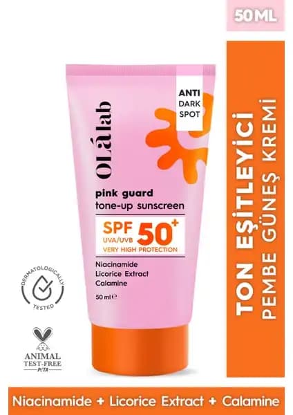 OlaLab Ayıldınlatıcı SPF 50+ Yüksek UV Koruma ve Ton Eşitleyici Güneş Kremi