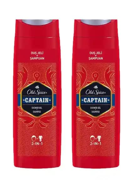 Old Spice Captain Erkek Bakım Seti: Ferahlatıcı Duş Jeli ve Şampuan Kombinasyonu