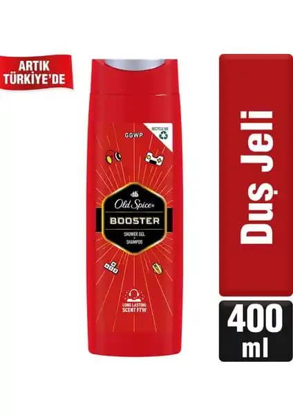 Old Spice Duş Jeli 400 ml Booster Ferahlatıcı ve Kalıcı Koku ile Günlük Bakım