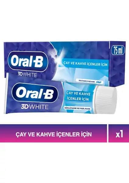 Oral-B 3D White Çay ve Kahve İçenler İçin Diş Macunu: Temizlik ve Beyazlatma Özellikleri