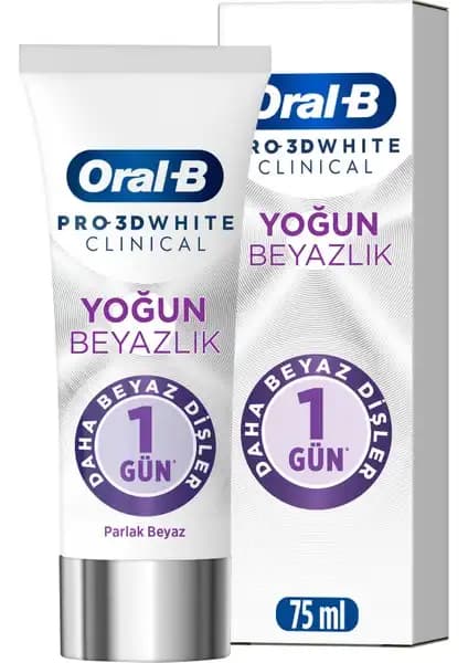 Oral-B Pro 3D White Clinical Beyazlık Diş Macunu Yüzey Lekelerini Giderir ve Hassasiyeti Azaltır