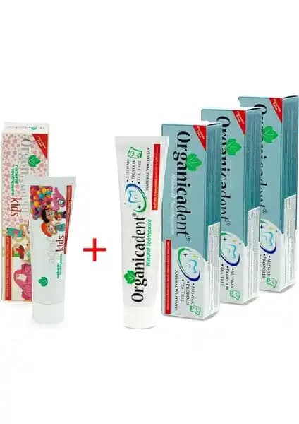 Organicadent 1 Doğal Çocuk ve 3 Doğal Diş Macunu Paketi Sağlıklı ve Güvenilir Diş Bakımı Seçeneği