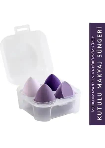 Organiflex Kutulu 4'lü Makyaj Sünger Seti ile Kusursuz ve Profesyonel Makyaj Deneyimi