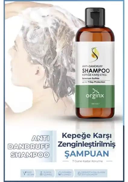 Orginx Kepeğe Karşı Etkili Bakım Şampuanı Saç Derisini Temizler ve Sağlıklı Görünüm Kazandırır