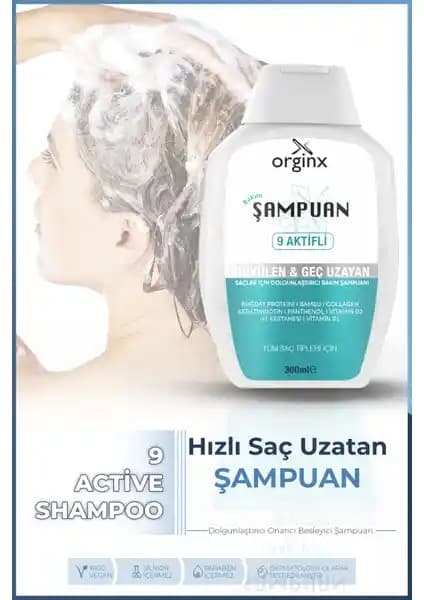 Orginx Kolajen ve Keratin İçerikli Saç Şampuanı Saç Dökülmesine Karşı Güçlendirici