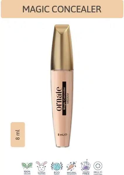 Ornate Magic Concealer Kapatıcı Krem 02 Medium – Yüksek Kapatıcılık ve Doğal Görünüm Sağlar