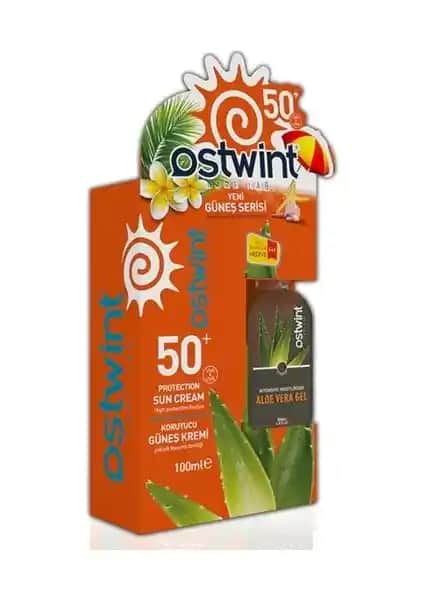 Ostwint SPF 50+ Güneş Koruyucu Kremi ve Aloe Vera Jel ile Cilt Koruma ve Rahatlama