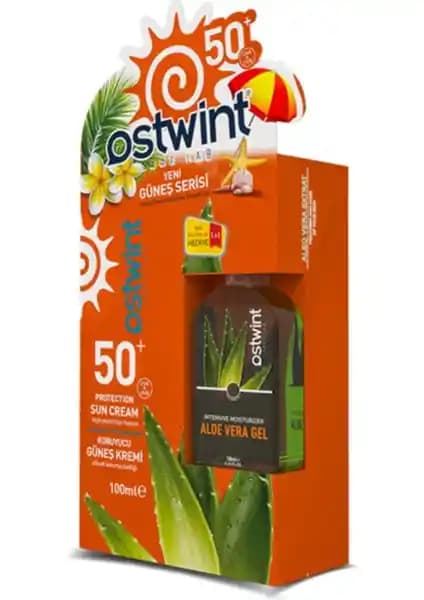 Ostwint SPF 50+ Güneş Kremi ve Aloe Vera Jel Seti ile Güvenli Güneş Koruması