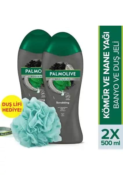 Palmolive Body & Mind Kömür ve Nane Yağı Duş Jeli Doğal ve Ferahlatıcı Bakım Ürünü