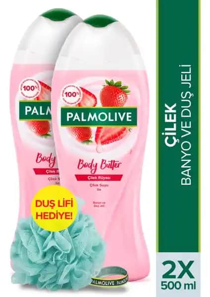 Palmolive Çilek Rüyası Vücut Butter Duş Jeli: Doğal İçeriklerle Ferahlatıcı Temizlik