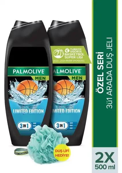 Palmolive Men TBF Limited Edition 2'li Erkek Duş Jeli Ferahlatıcı ve Kalıcı Koku
