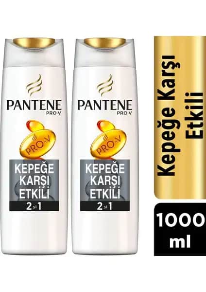 Pantene 2'si 1 Arada Şampuan ve Saç Bakım Kremi Kepeğe Karşı Etkili ve Çok Yönlü Saç Bakım Ürünü