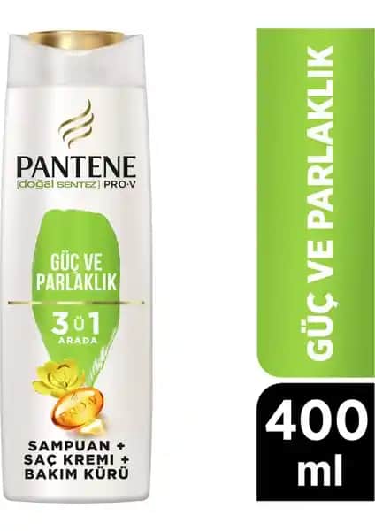 Pantene Pro-V Güç ve Parlaklık 3'ü 1 Arada Şampuan ile Saçlarınız Güçlenir ve Parlar