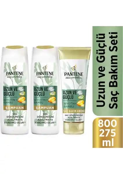 Pantene Uzun ve Güçlü Bambu ve Biotinli Saç Bakım Seti: Saçlarınızı Güçlendiren ve Uzatan Ürünler