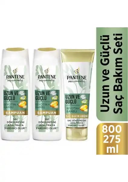 Pantene Uzun ve Güçlü Bambu ve Biotinli Saç Bakım Seti: Saçlarınızı Güçlendiren ve Uzatan Ürünler
