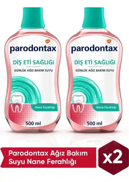 Parodontax Ağız Bakım Suyu Nane Ferahlığı Diş Eti Sağlığını Destekleyen Pratik Çözüm